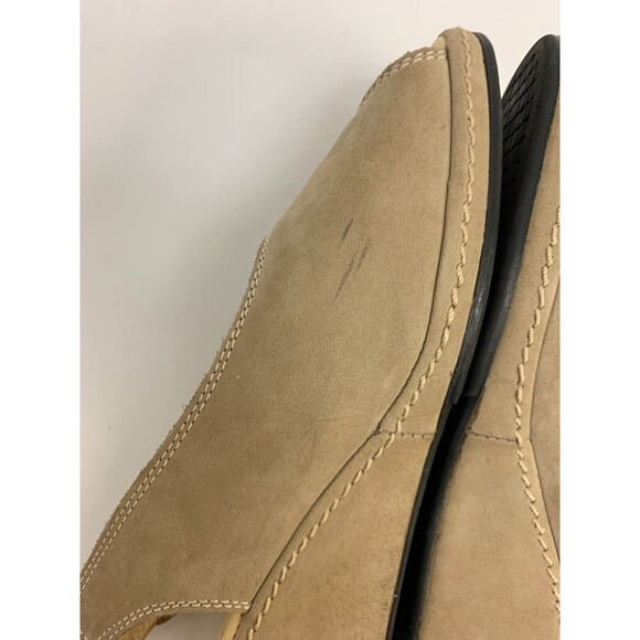 BOGO La Plume Wedge Slingback Sandal Taupe Nubuck Leather Womens EUR 39 US 8.5 - Picture 10 of 15